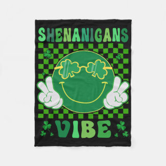 Shamrock St Patricks Day Shirts Women Men Kids Gro Fleece Blanket