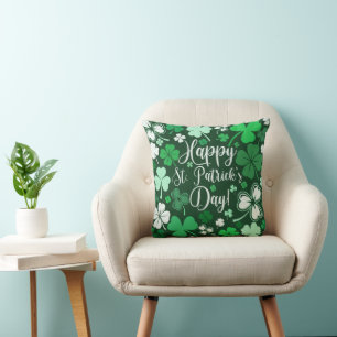 Shamrock St. Patrick's Day Throw Pillow