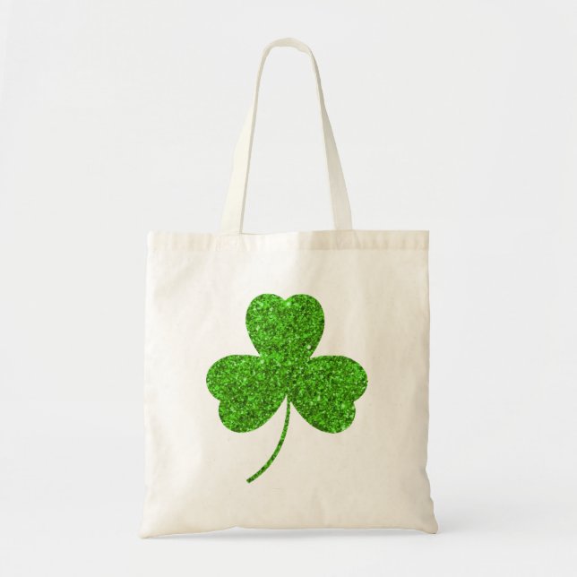 Shamrock St. Patrick's Day Tote Bag (Front)