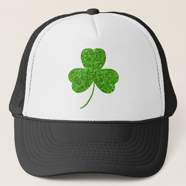 Shamrock St. Patrick's Day Trucker Hat (Front)