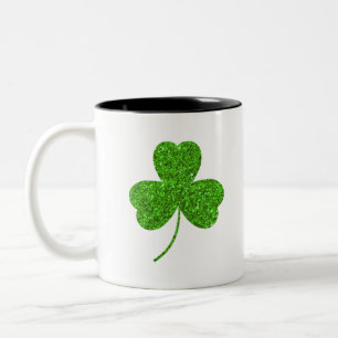 Shamrock St. Patrick's Day Two-Tone Coffee Mug