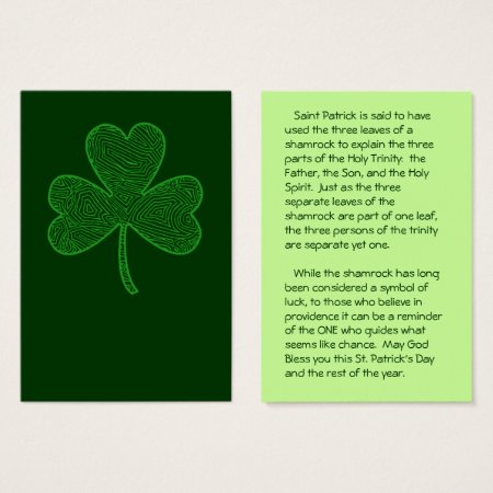 Shamrock St. Patrick's Day Wallet Cards