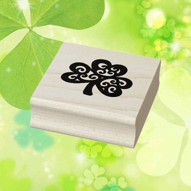 Shamrock St. Patrick's Day Wood Block Rubber Stamp (Creator Uploaded)