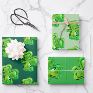 Shamrock St Patrick's Day Wrapping Paper Sheets