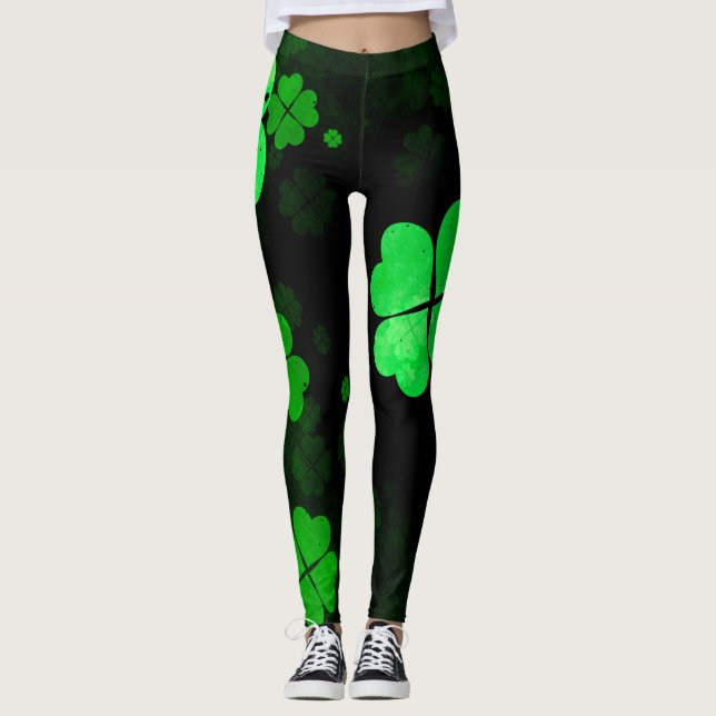Shamrock St. Patrick's Leggings (Front)