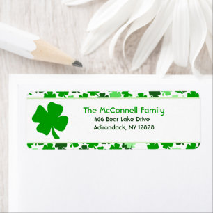Shamrock St Patty's Day St. Patrick's Day Address Label