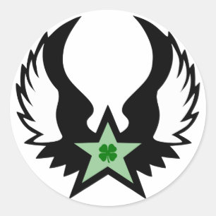 shamrock star classic round sticker