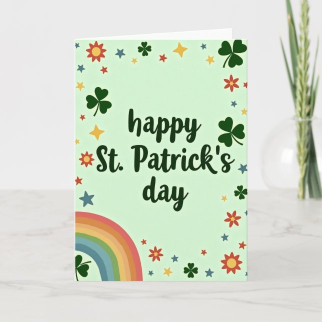 Shamrock Star Happy Day Card (Front)