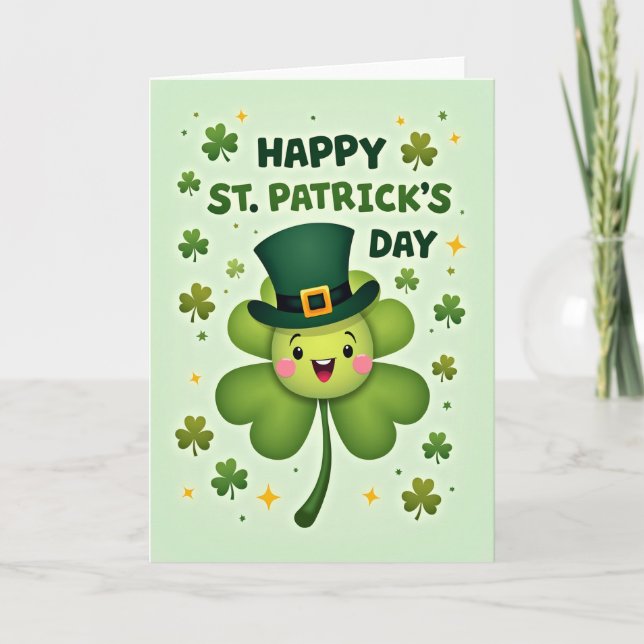Shamrock Star Pattern Card (Front)