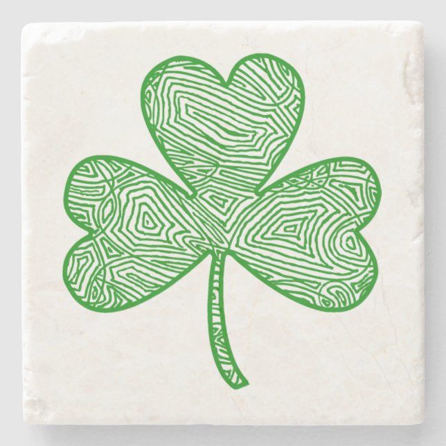 Shamrock Stone Coaster (Front)