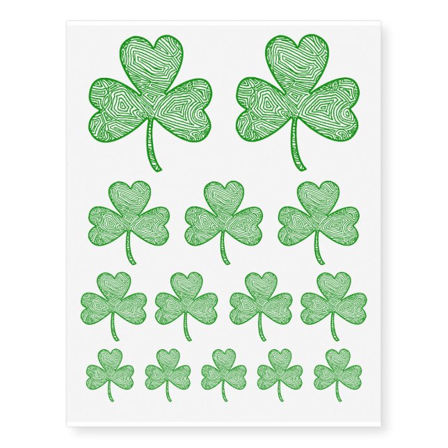 Shamrock Temporary Tattoos (Front)