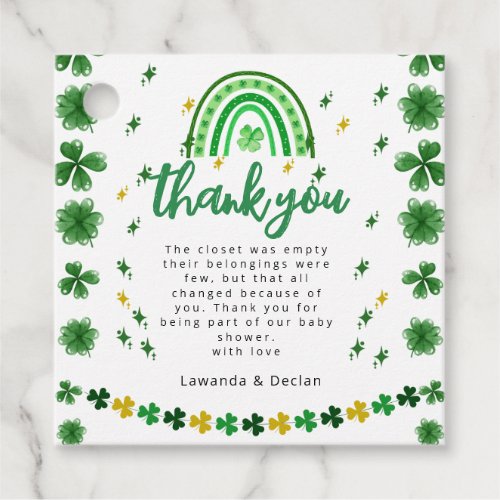 Shamrock  Thank you Favor Tags