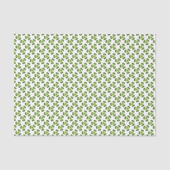 Shamrock Three Leaf Clover Graphic Tissue Paper (Front)