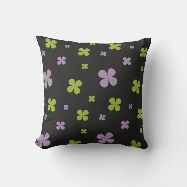Shamrock Throw Pillow (Front)