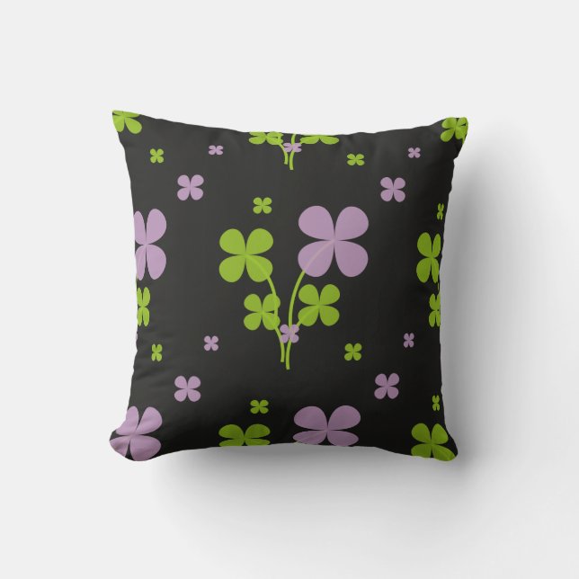 Shamrock Throw Pillow (Front)