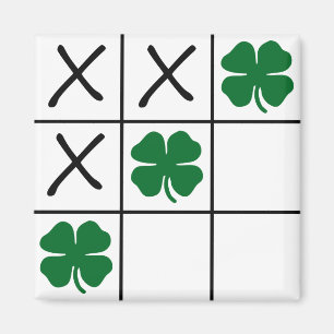 Shamrock Tic Tac Toe Magnet