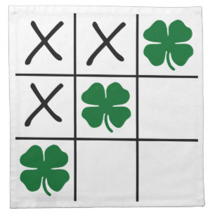 Shamrock Tic Tac Toe Napkin