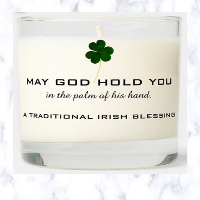 Shamrock Traditional Irish Blessing  Scented Candle (Creator Uploaded)