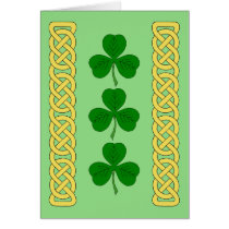 Shamrock Trio and Knotwork Bands Card