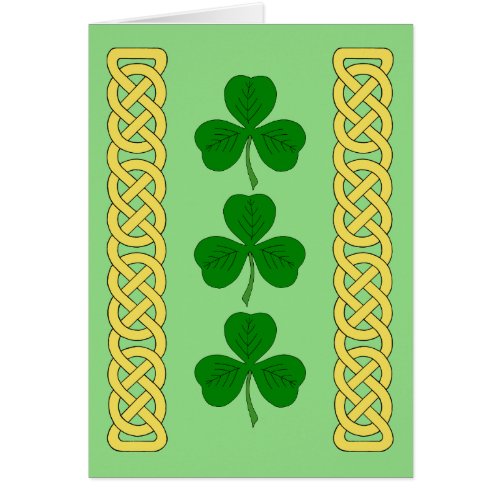 Shamrock Trio and Knotwork Bands Card