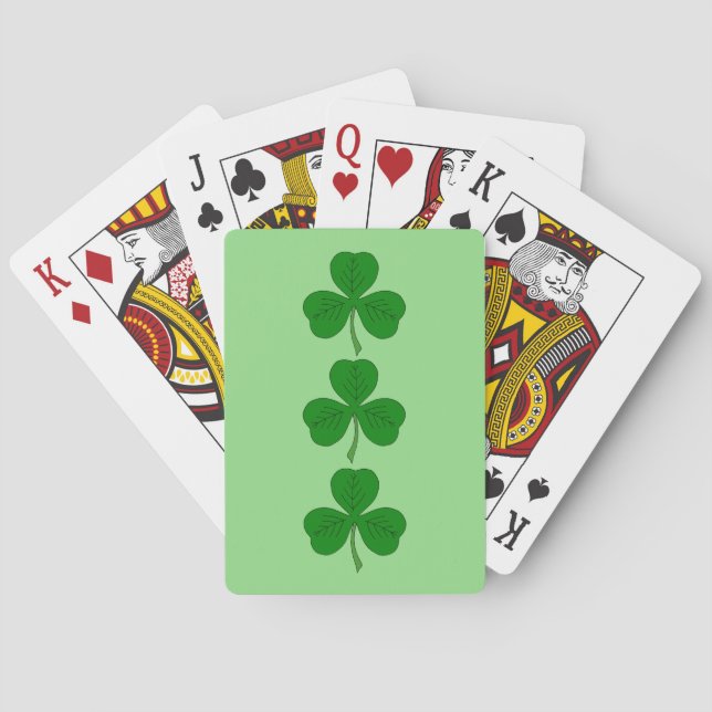 Shamrock Trio Poker Cards (Back)