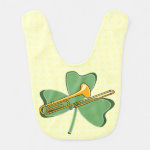 Shamrock Trombone Baby Bib