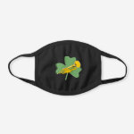 Shamrock Trumpet Black Cotton Face Mask