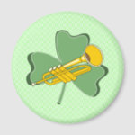 Shamrock Trumpet Magnet