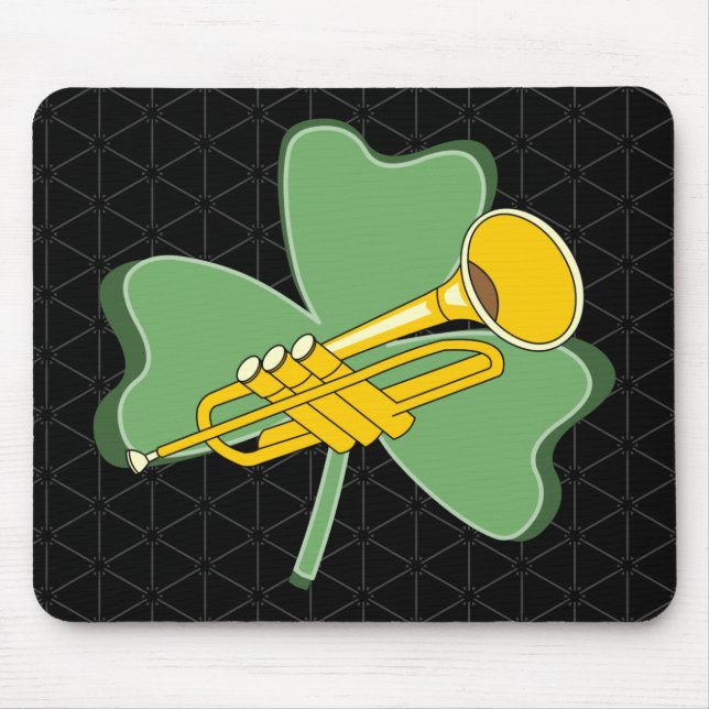 Shamrock Trumpet Mouse Pad (Front)