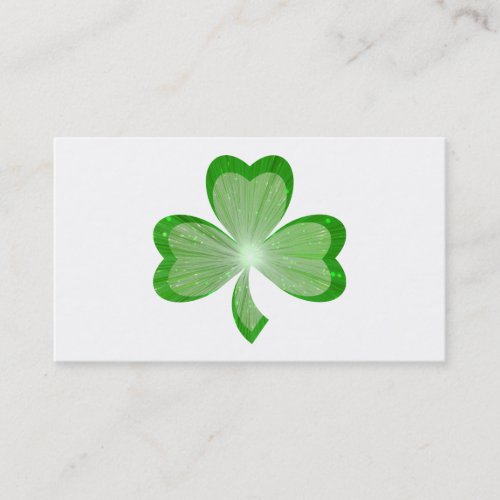 Shamrock White business card