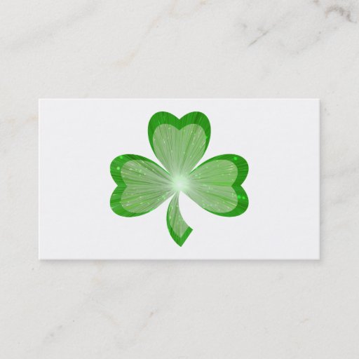 Customizable Shamrock White business card