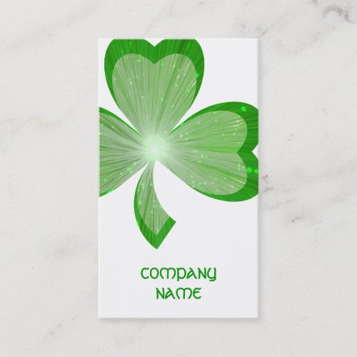 Shamrock White Large business card