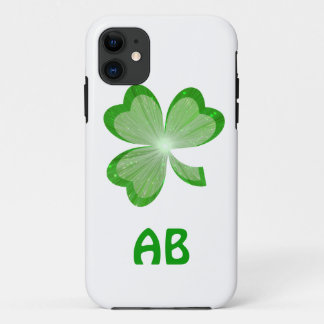 Shamrock White monogram iPhone 5 case