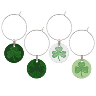 Shamrock Wine Charm