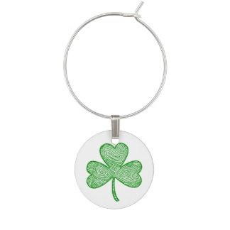 Shamrock Wine Glass Charm
