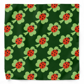 Shamrock with Polka dots and Ladybug pattern Bandana