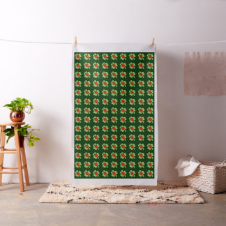 Shamrock with Polka dots and Ladybug pattern Fabric