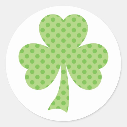 Shamrock with Polka dots St Patricks Day sticker
