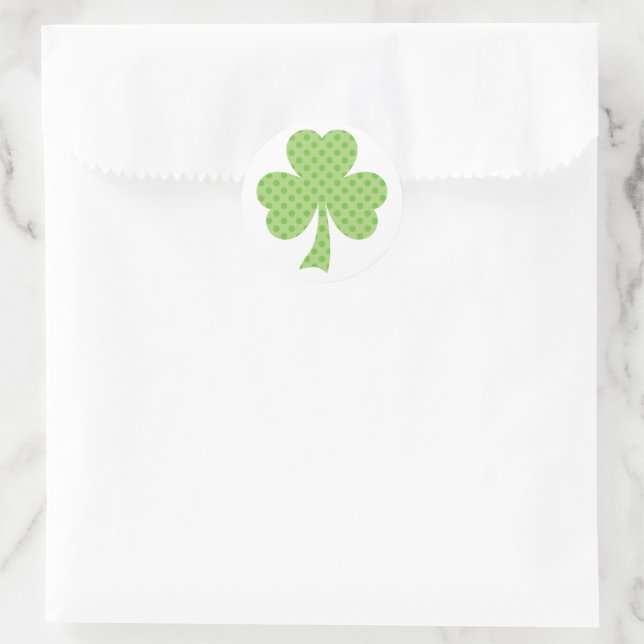 Shamrock with Polka dots St. Patrick's Day sticker (Bag)