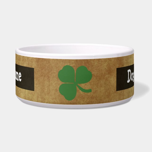 Shamrock with Vintage Gold Bowl (Front)