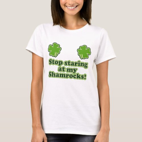 Shamrock women funny T_Shirt