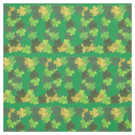 Shamrock Wreaths Green Clover St. Patrick's Day Fabric