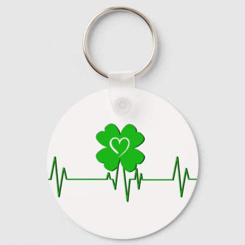Shamrock Your Heart Happy Saint Patricks Day Keychain