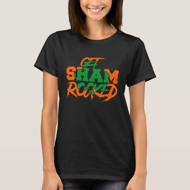 Shamrocked Shamrock Drinking Drunk St Patricks  Ga T-Shirt (Front)