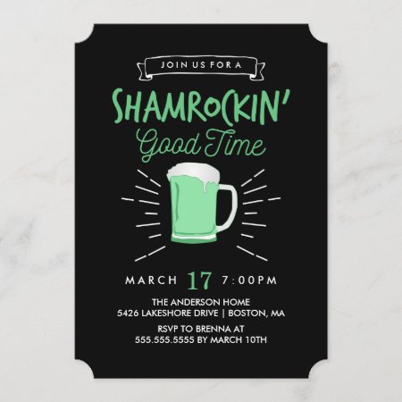 Shamrockin' Good Time St. Patrick's Day Invite