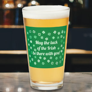 Shamrocks 4-leafed clovers - Light to Dark Greens Glass