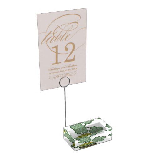 shamrocks and a hatful of gold for Saint Patricks Place Card Holder