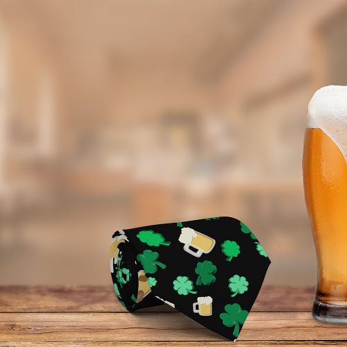 Shamrocks and Beer Neck Tie