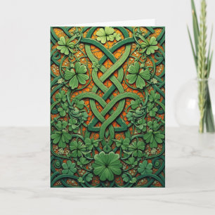 Shamrocks and Celtic Knots St. Patrick's Day Holiday Card