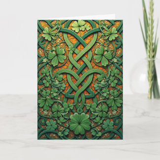 Shamrocks and Celtic Knots St. Patrick's Day Holiday Card